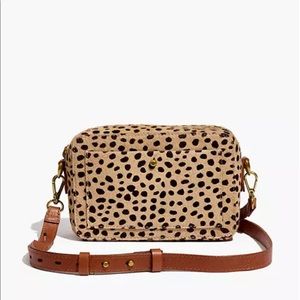 Madewell Transport Camera Bag Calfskin Leopard